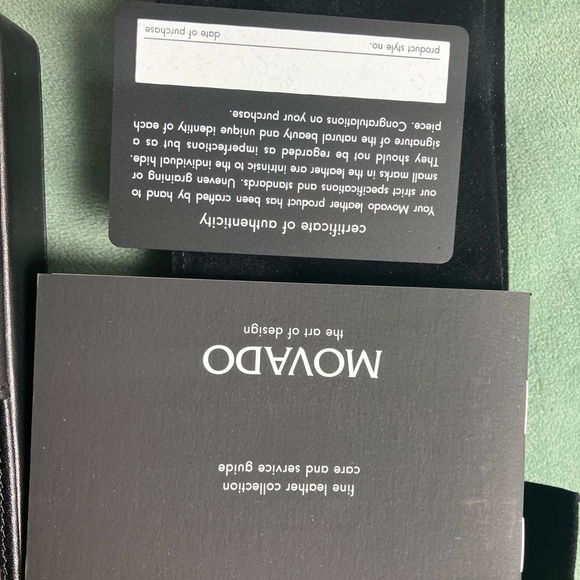 Movado Black Leather Double Pen Case (Never Used) - Picture 3 of 3